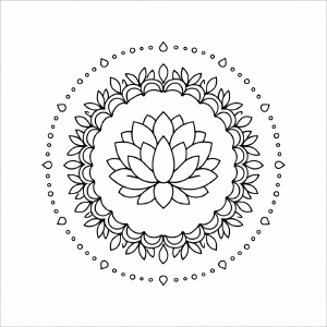 Lotosblüte im Mandala-Design