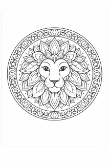 Mandala-Loewe im Detail