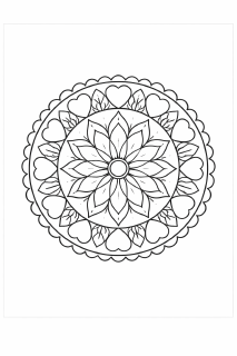 Symmetrisches Mandala mit Rosettenmuster