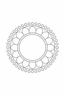 Symmetrisches Mandala mit feinen Details