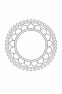 Symmetrisches Mandala mit konzentrischen Ringen