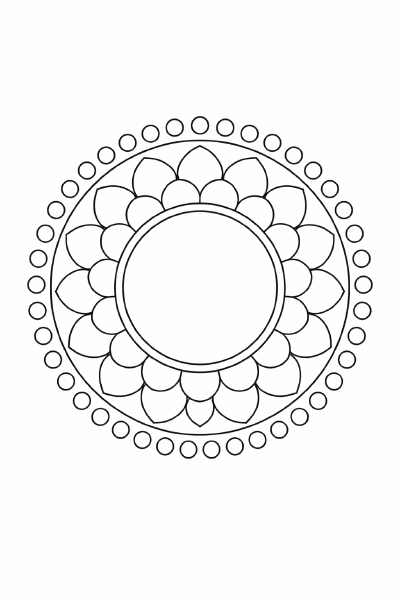Symmetrisches Mandala zum Ausmalen (1)