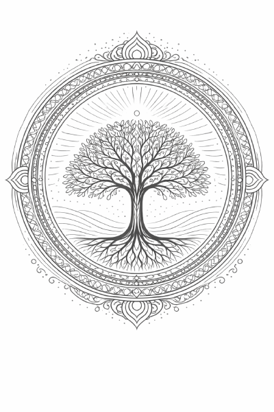 Baum des Lebens im Mandala (2)