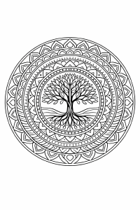 Baum des Lebens im Mandala