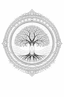 Seelenbaum im Mandala-Design