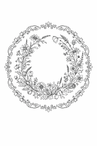 Blumenkranz Blumenmandala mit zarten Details