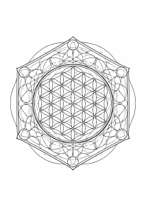 Boho Blume des Lebens Mandala