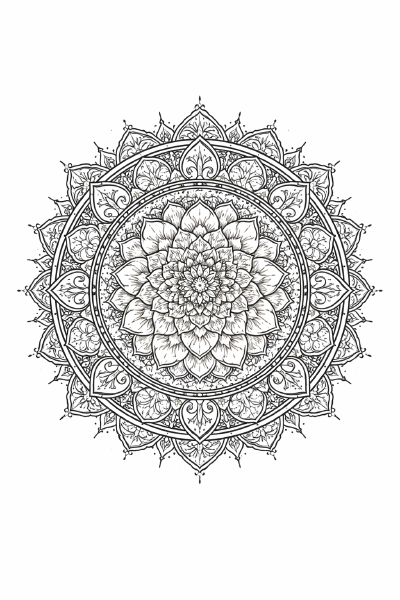 Lotus mandala mit Chakra-Symbolen