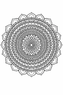 Mandala mit Chakra-inspiriertem Lotus