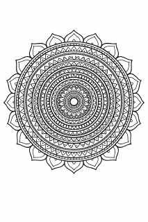 Schwarzes Mandala mit Chakra-Designs