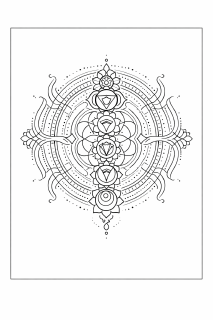Spirituelles Symmetrische Chakra-Mandala-Darstellung