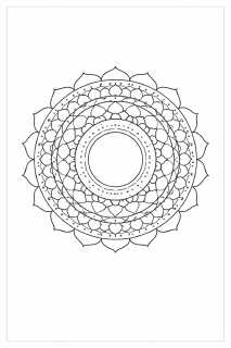 Symmetrisches Chakra-Mandala Ausmalbild