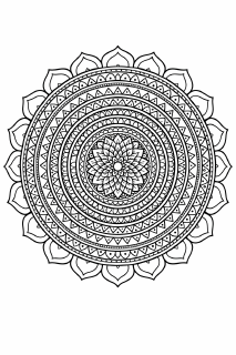 Symmetrisches Mandala mit Lotusblüte