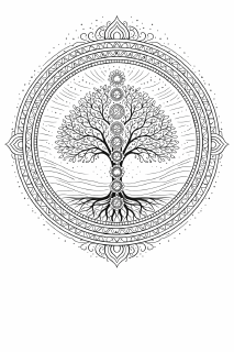 chakra baum im mandala-design