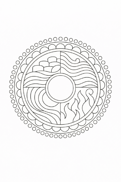 Mandala der vier Elemente (2)