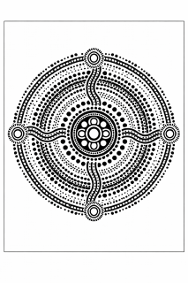 Ethno Aboriginal inspirierte Mandala-Kunst