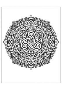 Ethno Celtisches Mandala mit Triskele