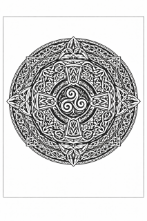Ethno Keltisches Mandala mit Triskele