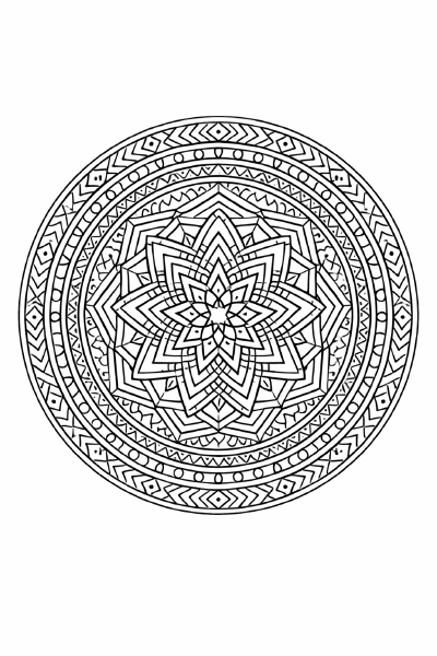 Symmetrisches geometrisches Mandala Design