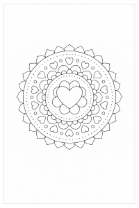 Herzmuster im Mandala-Design