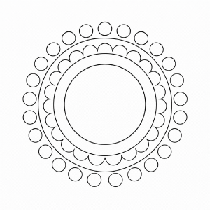 Kindermandala Geometrische Mandala in Schwarz-Weiß (3)