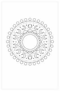 Himmlischer Mond-Mandala Design
