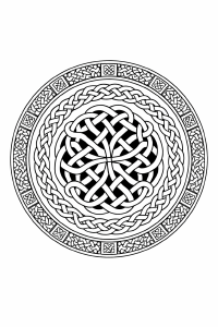 Keltisches Knotenmuster Mandala zum Ausmalen