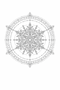 Kaleidoskopartiges Schneeflockenmandala