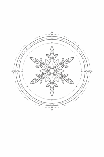 Mandala mit Schneeflocken-Motiv