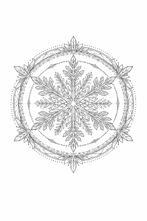 Mandala mit Schneeflocken-Muster
