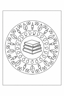 Mandala der Bücher und Zitate