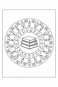 Mandala der Bücher und Zitate