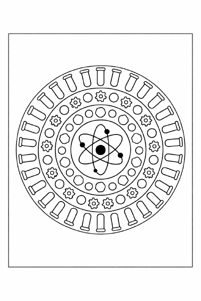 Mandala mit STEM-Elementen