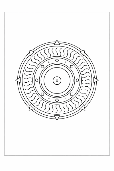 Alchemisches Sonnensymbol Mandala