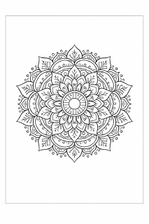 Blumenmandala im Sonnenstil