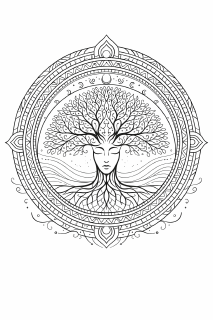 Baum des Lebens mit symmetrischen Mustern