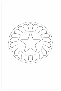 Minimalistische Mandala mit Sternmotiv