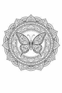 Tier Schmetterling im Mandala-Design