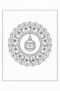 Wintermandala mit Weihnachtsmotiven